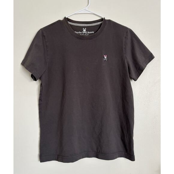 Dark Grey Men's Psycho Bunny Pima Cotton T-Shirt 4/S - Picture 1 of 6